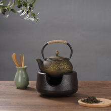 牡丹铸铁壶生铁煮茶壶生铁茶壶 纯手工老铁壶泡茶壶 茶具