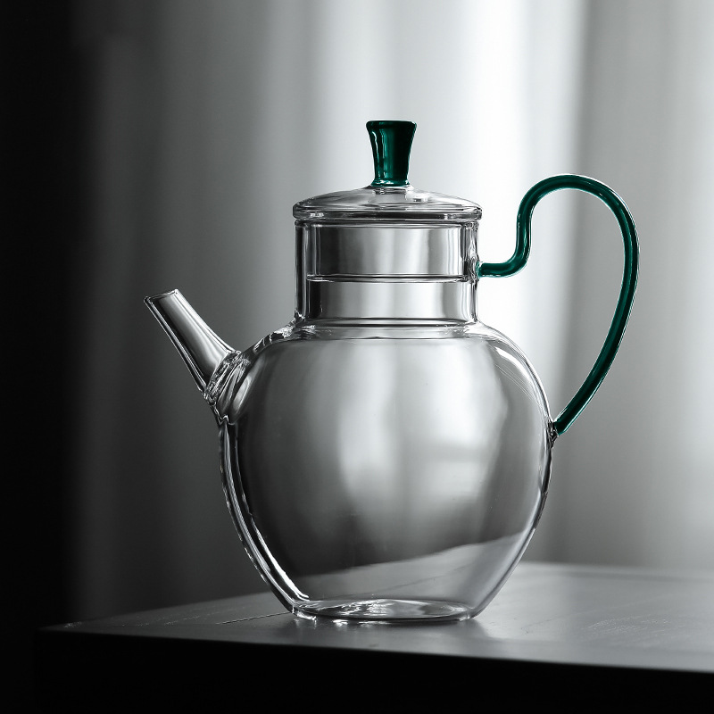 古风玻璃壶台湾茶器仿宋手执壶透明玻璃烧水壶泡茶茶壶