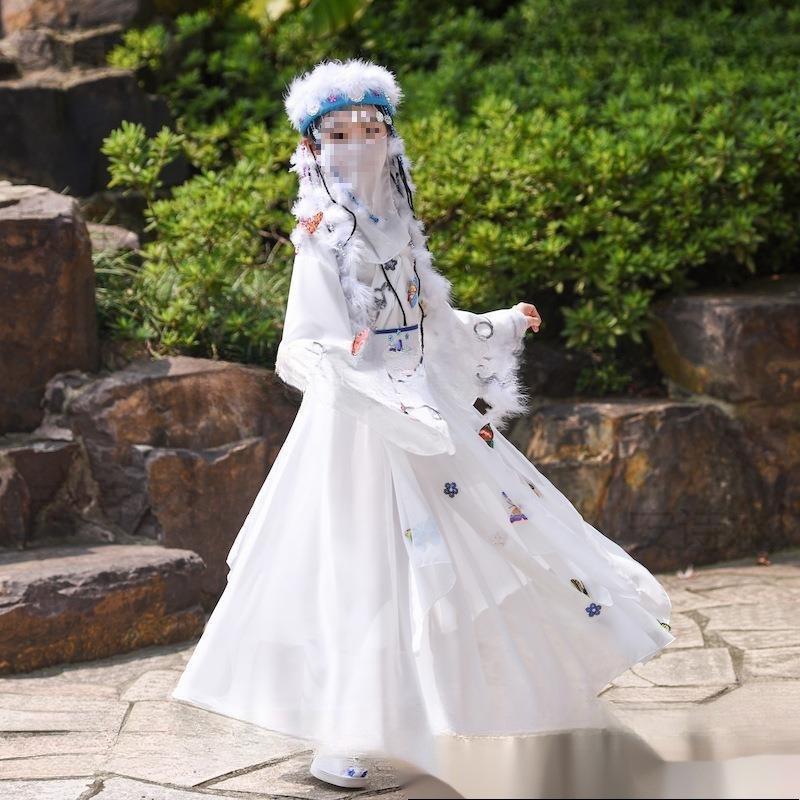 香妃同款衣服儿童古装格格服超仙女童汉服2022新款长袖秋季演出服