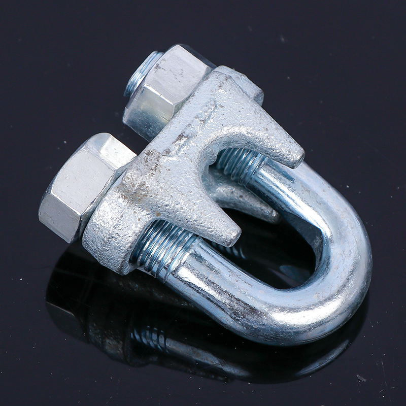 轻型钢丝绳卡头批发 钢丝绳绳卡夹镀锌卡扣 五金索具钢丝绳锁扣