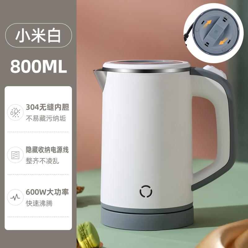 Appliance Electrical Kettle Cross-Border 110V Kettle Thickened 304 Stainless Steel Double-Layer Thermal Kettle Portable