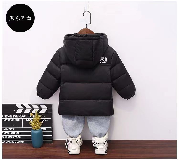 Popular Children's down Jacket Autumn and Winter New Children Warm Jacket Boys and Girls Thickened Hooded down Jacket Wholesale