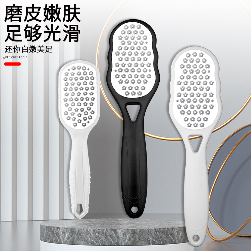 In Stock Wholesale Stainless Steel Foot File Pedicure Device Peeling Foot Grinder Calluses Removing Scraping Foot Scrubber New Foot File