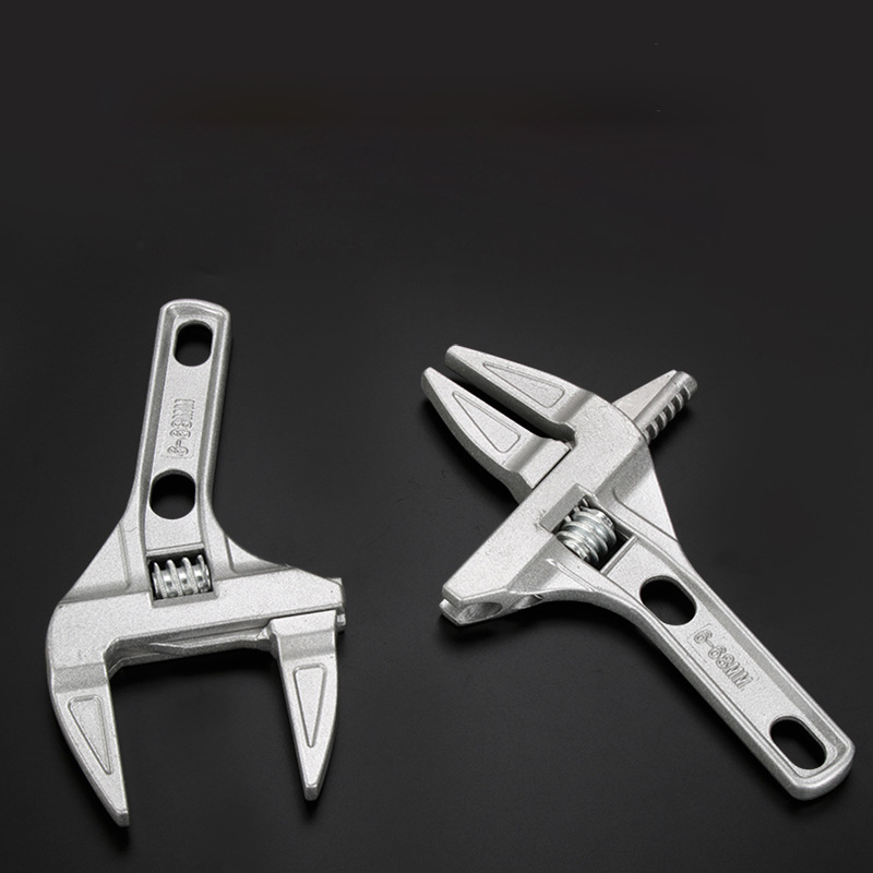 短柄卫浴扳手大开口专用活动板手万能水暖安装维修水槽水龙头工具