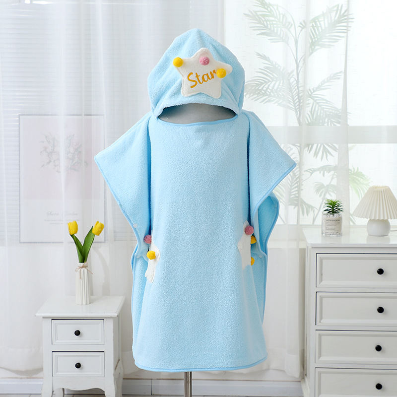 儿童游泳浴巾速干吸水毛巾便携浴袍斗篷旅行海边沙滩巾浴巾浴袍