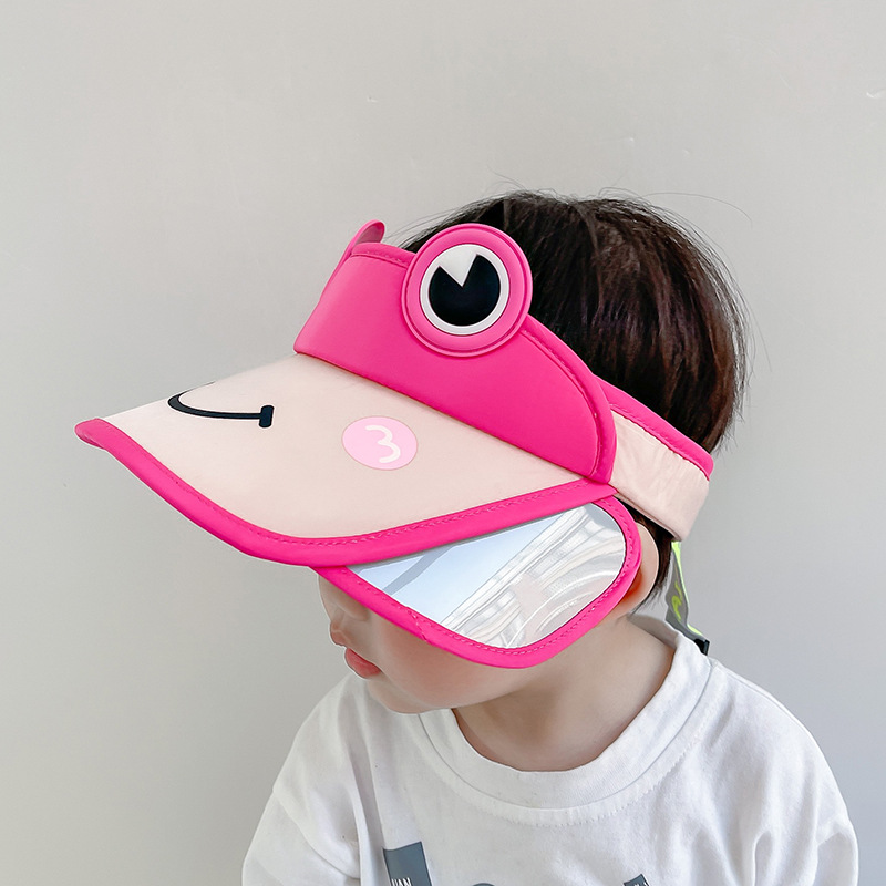 k994 名顶 卡通青蛙空顶帽 儿童夏季新款帽子 韩版休闲款遮阳帽