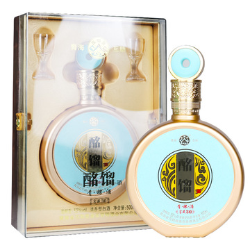 青海青稞酒52度酩馏窖藏30清香型白酒精美礼盒装宴请礼品酒500ml