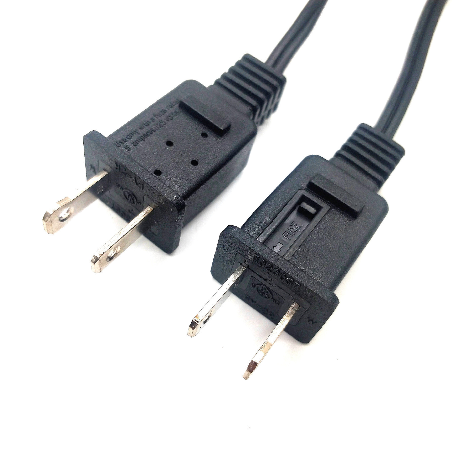 美式 美规 美标大小片两芯插头电源线 美国带保险插头电源线