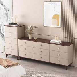 实木轻奢简约玄关斗柜客厅收纳五斗卧室靠墙电视柜八斗床尾储物柜