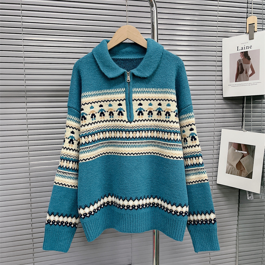 Red Christmas Sweater for Women Autumn and Winter 2023 New High-Grade Super Nice Pullover Sweater Lazy Style Thick Top