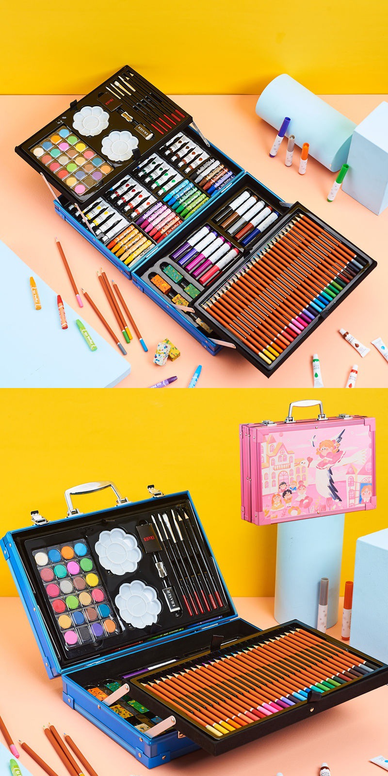 儿童彩笔套装画笔礼盒美术用品女孩玩具学生画画工具水彩笔绘画