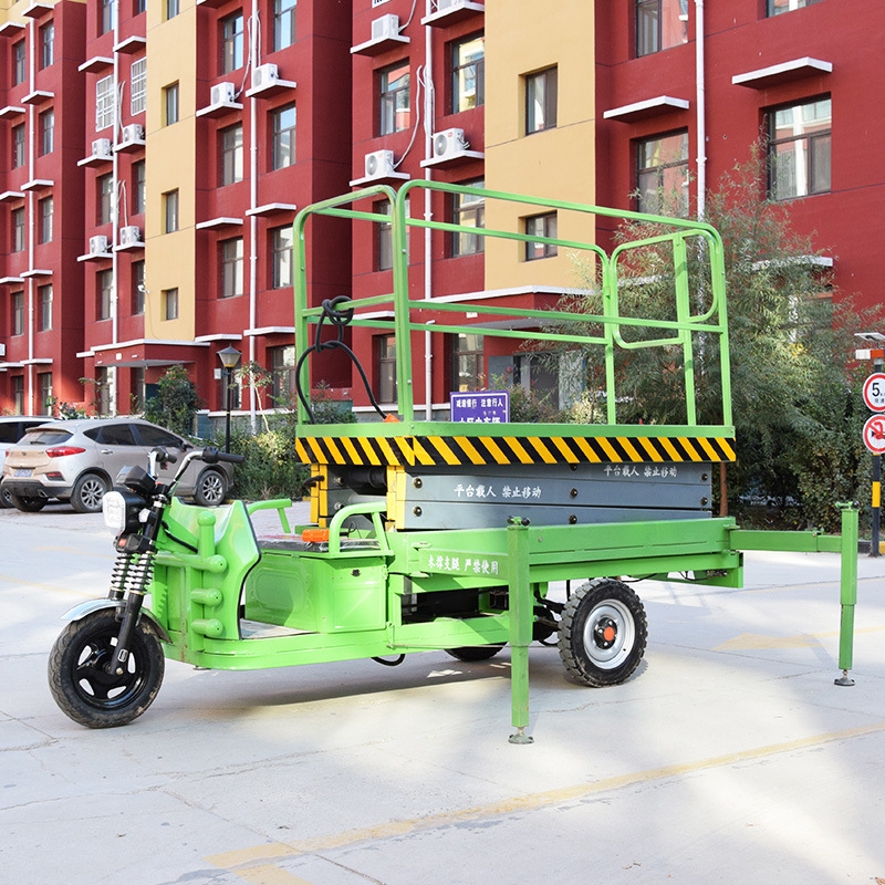 移动升降机三轮车升降平台运输平板车电动高空作业登高升降液压