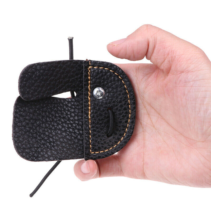 射箭三指独立护指牛皮护手保护手套直拉传统弓反曲弓护具弓箭指套