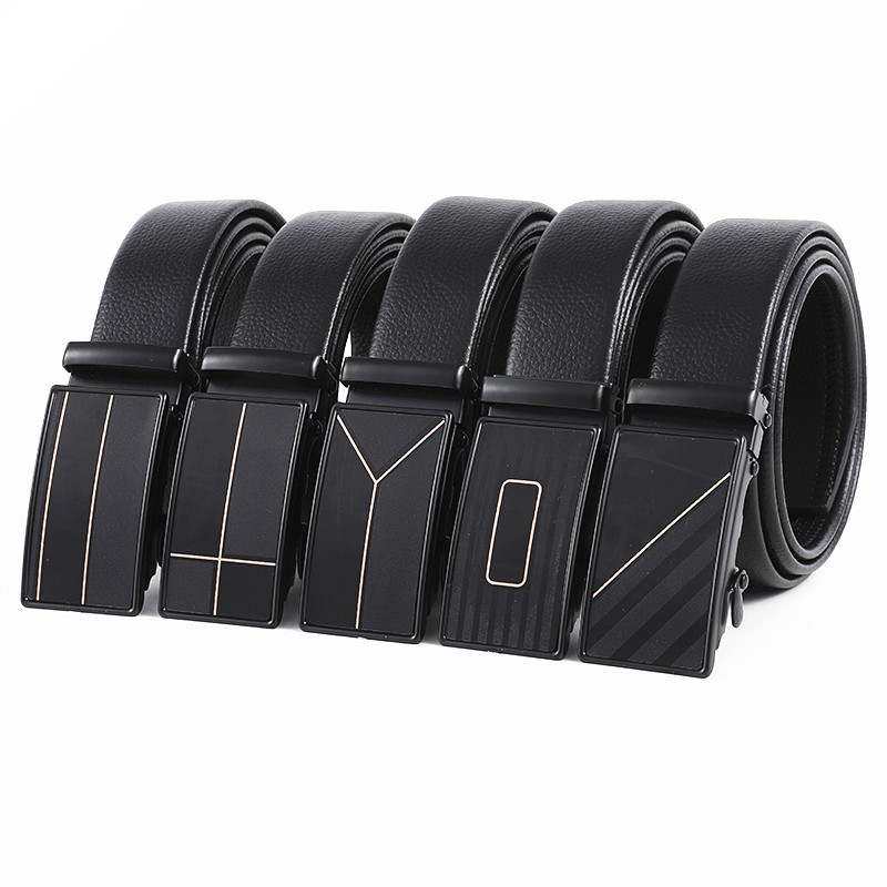 new stall belt men‘s lychee pattern casual all-match comfort click belt live business gifts pant belt wholesale