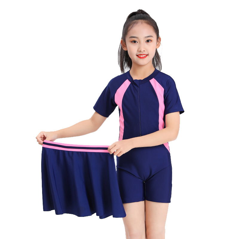 儿童泳衣泳裤两件套防晒速干洋气紧身专业学游泳儿童泳衣女孩游泳