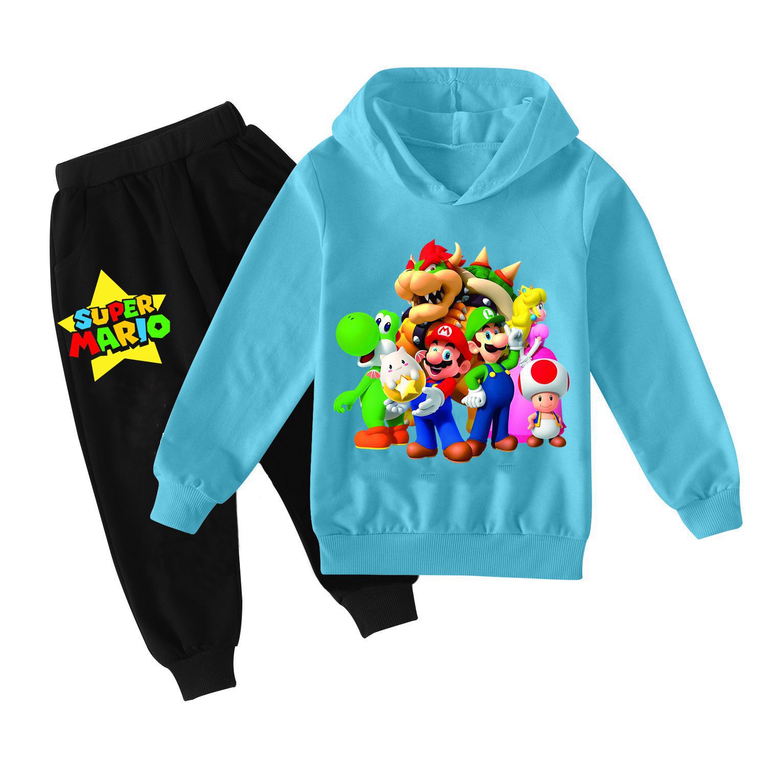 超级马里奥 男女童春秋卫衣 长裤套装 044-阿里巴巴