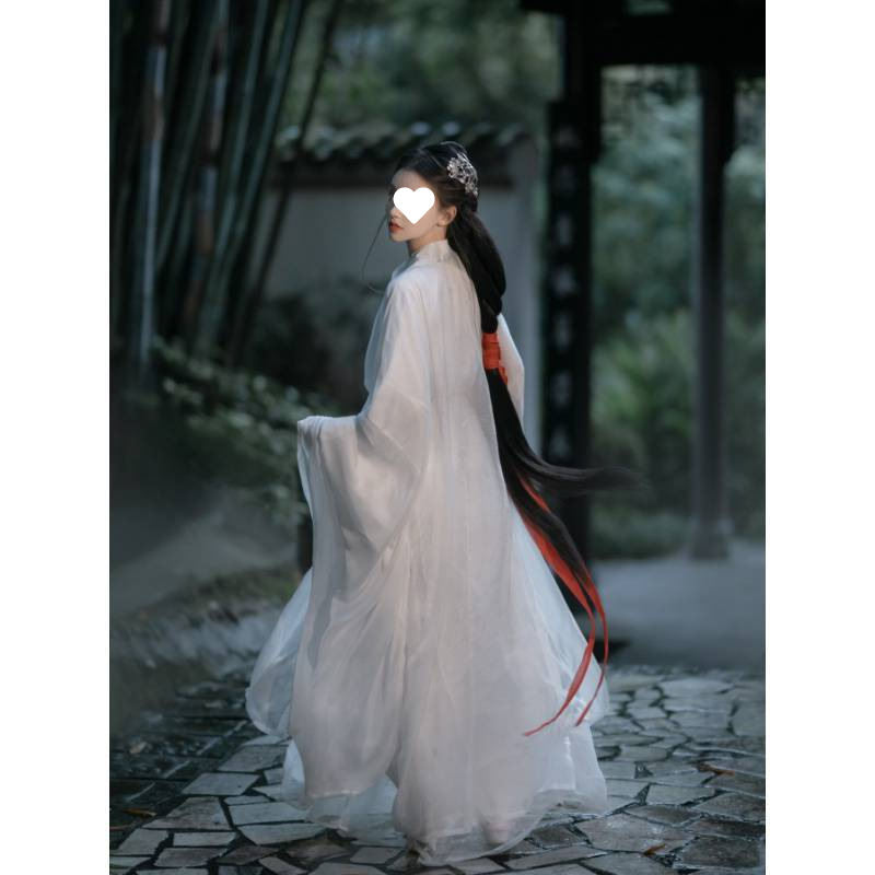 汉服女超仙飘逸古装仙气古风学生一整套清冷齐腰魏晋风-阿里巴巴