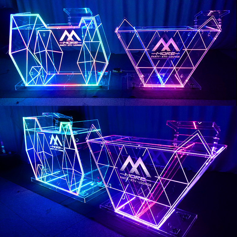 碟机打台亚克力可发光酒吧打碟台移动碟dj全套桌打碟机打台