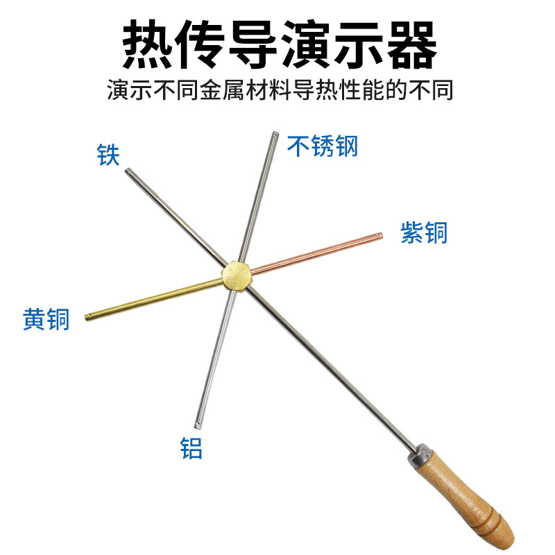 热传导演示器 铜铁铝导热比较装置初中学物理教学实验仪器材教具