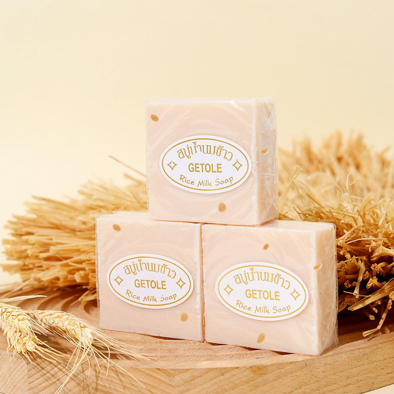 Handmade Rice Soap Cleansing Bath Bath Soap