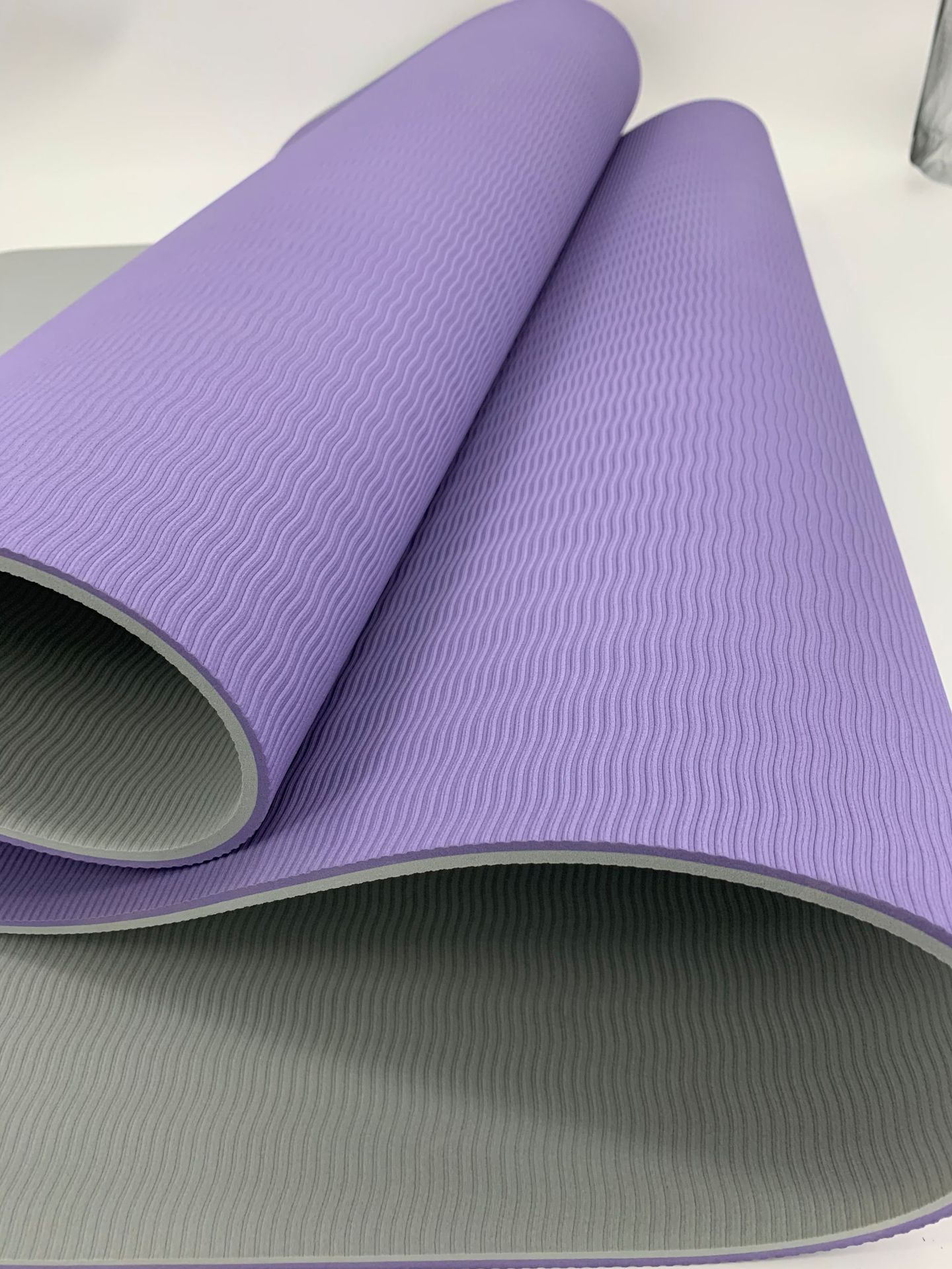 全尺寸tpe双色-精品清仓瑜伽垫瑕疵8/10厚-60/80cm宽包邮