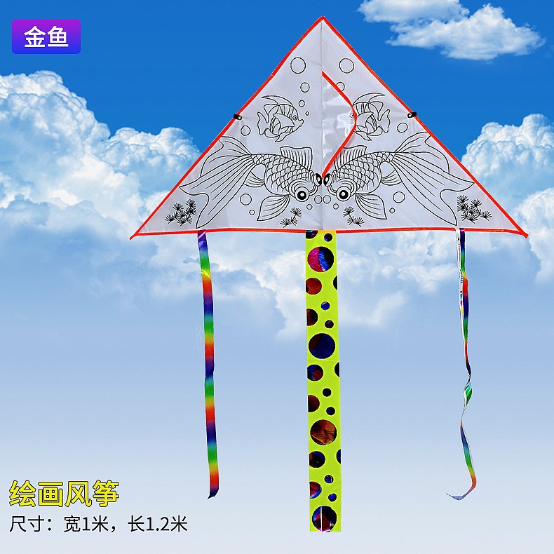 Factory Wholesale Kite Graffiti Painting Triangle Hand-Painted Printing Diy Amazon Manufacturers Making Kites