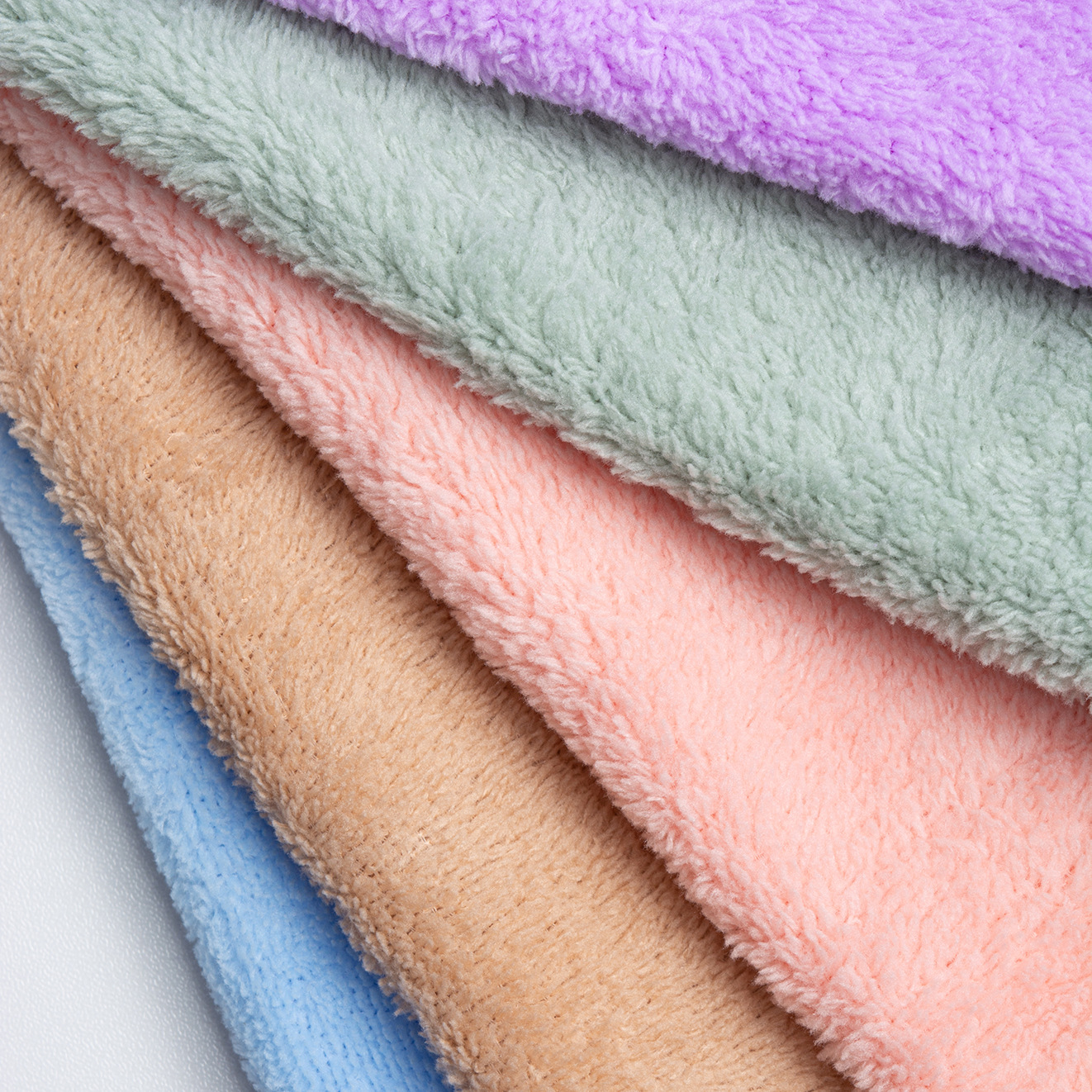 全涤素色双面珊瑚绒毛巾浴袍双面绒面料服装玩具居家服法兰绒面料