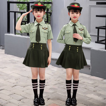 儿童军装海陆空军演出服警察升旗手中小学生合唱团诗歌朗诵表演服