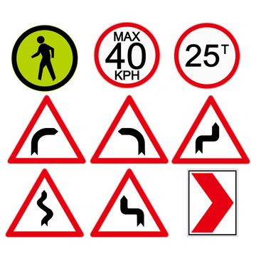 外贸三角交通警告标志牌 高速公路道路指示警告禁令指路标识牌