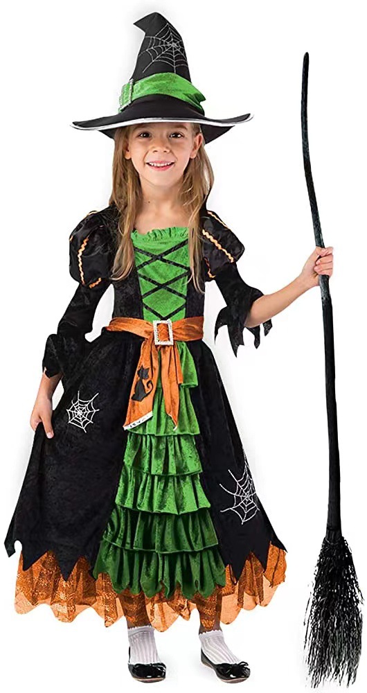 跨境热销万圣节服装cosplay童话女巫服装可爱女巫服装豪华套装