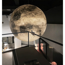 月球灯吊灯月亮设计师创意灯酒吧氛围灯装饰灯具3d打印户外星球灯