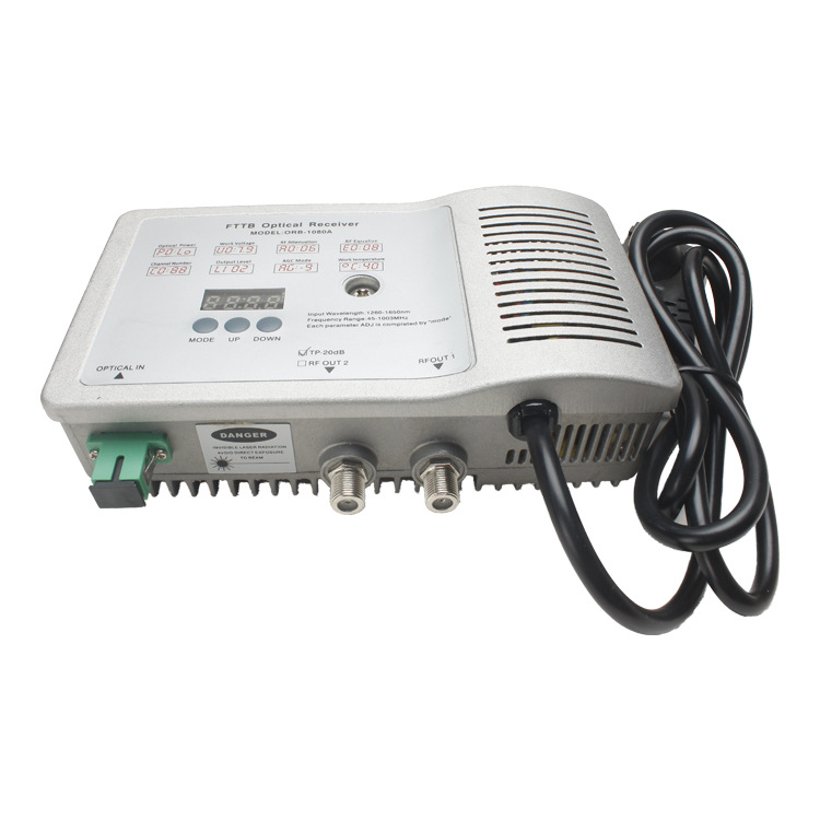 两路野外型光接收机楼栋小光机有线电视楼栋型2口agc光接收机catv