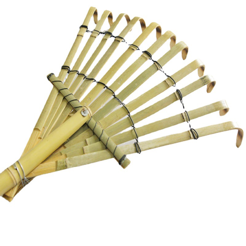竹耙子农具手工搂草筢子竹耙12齿14齿竹扒草扒扒树叶园林工具耙犁