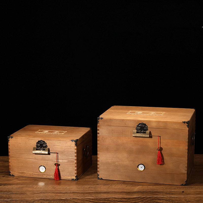 新款木质茶叶盒茶叶箱白茶散茶礼盒仿古木箱定制普洱茶散茶木箱
