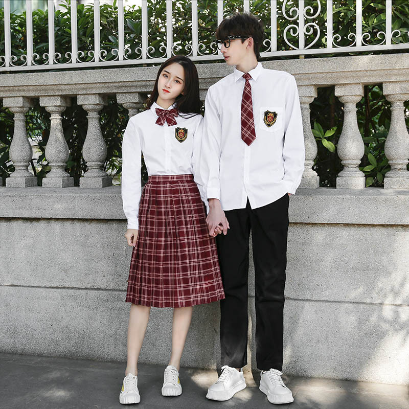 学院风英伦风日系jk制服春秋款百褶裙高中学生毕业运动会班服套装