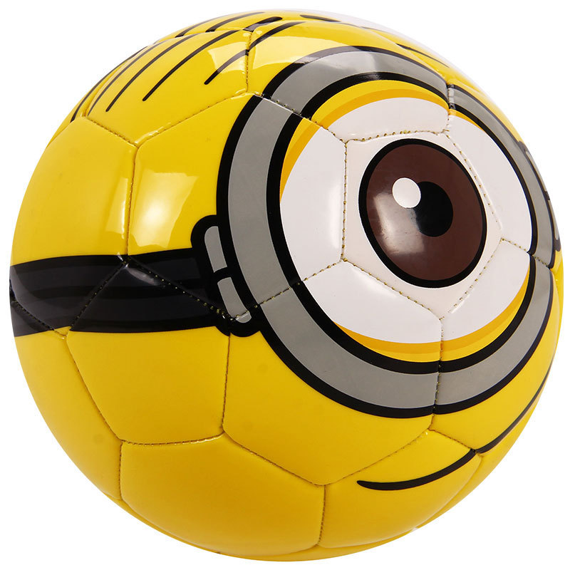 小黄人 新款大眼萌儿童足球 pvc车缝卡通2号玩具足球 体育用品批