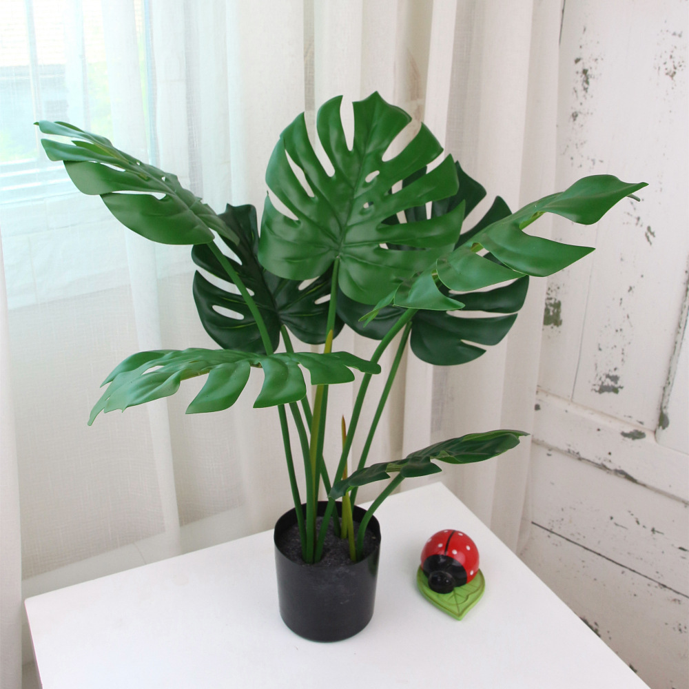 高仿真珍珠葵龟背热带植物树装饰绿植假花假树高仿真样板房装饰