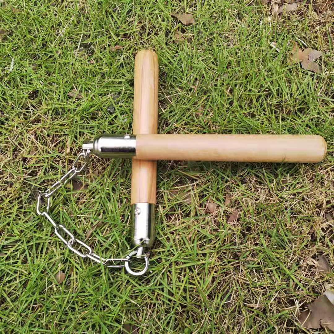 小号木头双截棍 男女户外防身二节棍 双节棍 实战教学表演健身棍