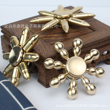 黄铜指尖陀螺休闲益智小铜器手工组装纯铜子弹葫芦转转手把件摆件