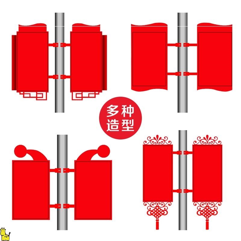 灯杆灯箱路灯led广告牌电线杆广告灯箱双面宣传道旗户外路灯杆