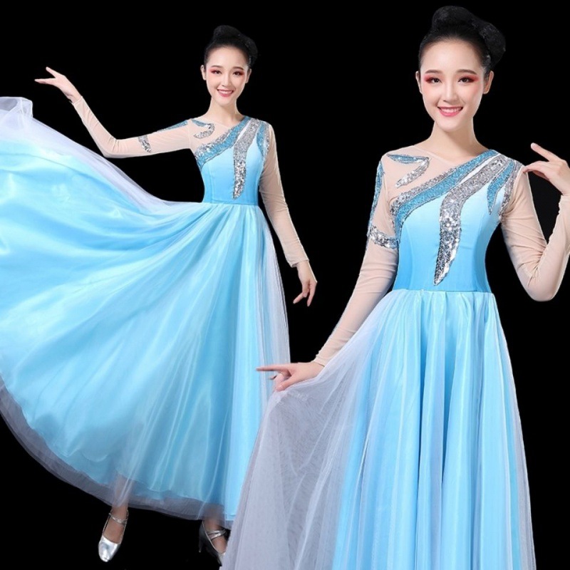 开场舞大摆裙演出服女大气大型舞台歌伴舞现代舞蹈服装