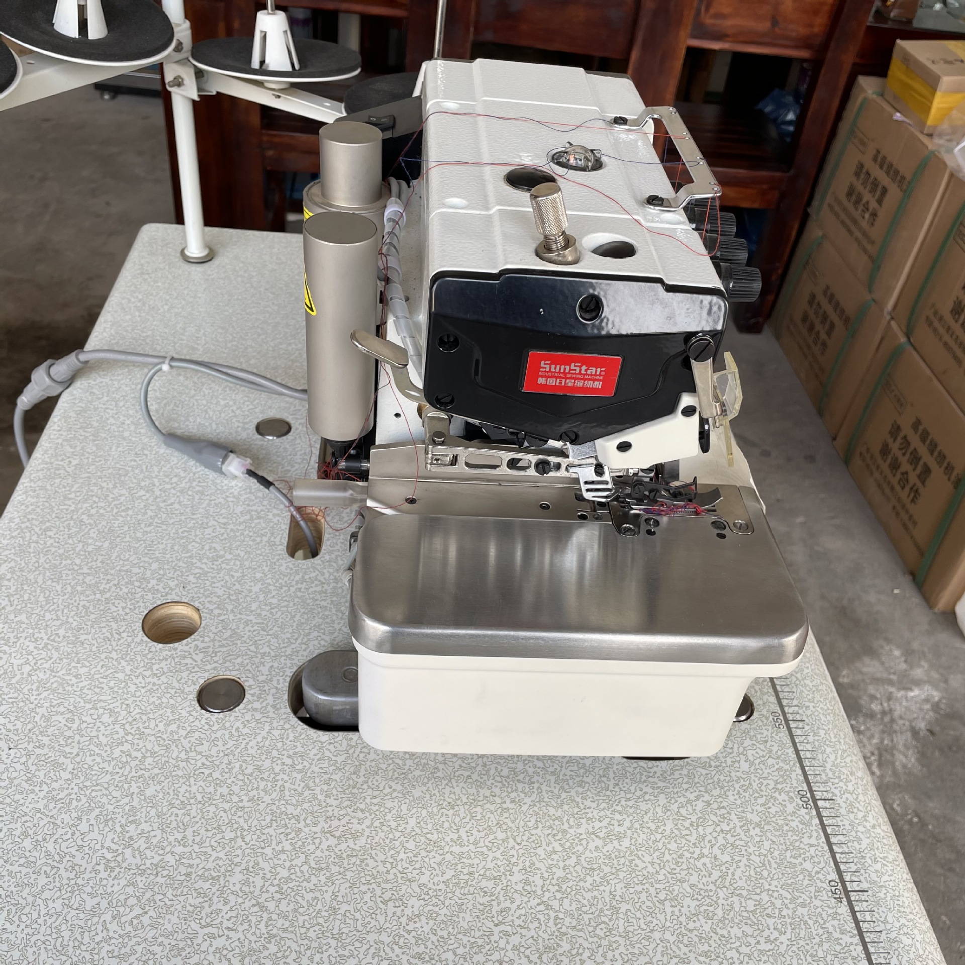 工业缝纫机全新自动剪线拷边机包缝机打边机电脑一体锁边机