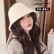 ABOUTHEXX时尚新款帽子女个性百搭纯色针织毛线帽秋冬季保暖盆帽
