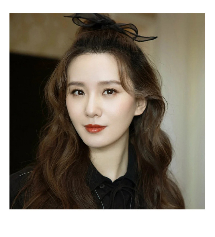 黑色网纱蝴蝶结发圈 刘诗诗同款发卡设计感韩系气质轻奢头饰发饰