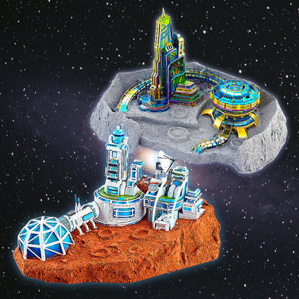 钢达国之重器星球基地嫦娥五号天宫金属立体模型3d手工制作拼图男