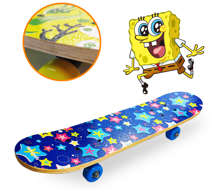 滑板枫木儿童滑板砂纸防滑双翘玩具板surfskate活力板长板游龙板