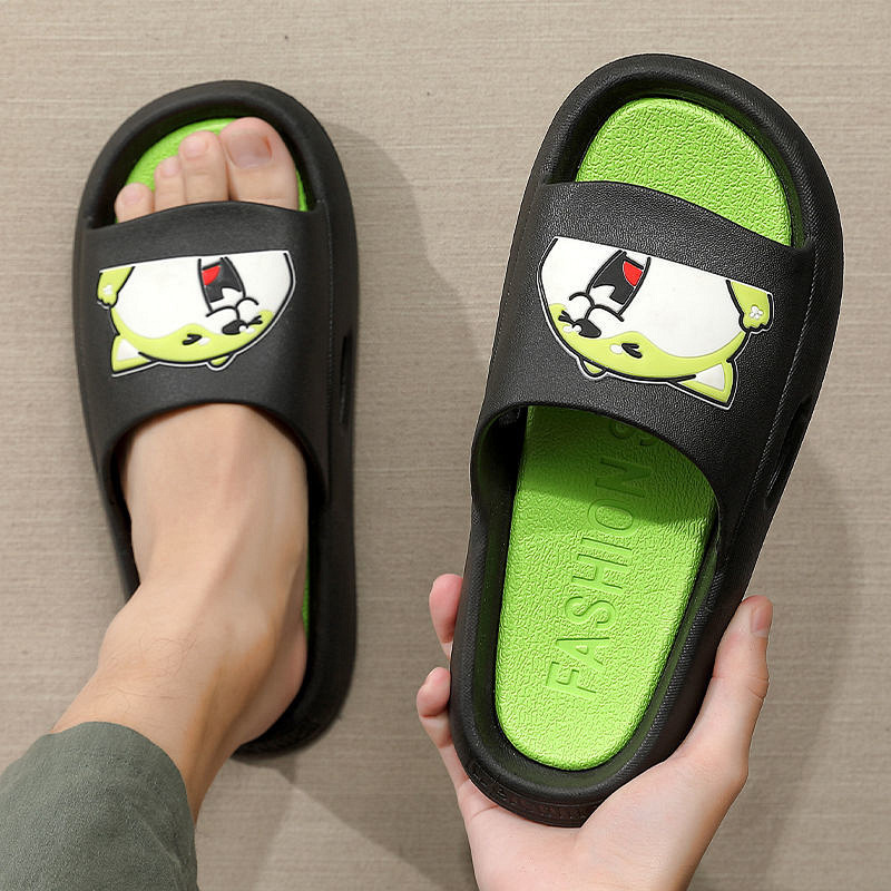 Summer Fashion All-Matching Outdoor Wear Wholesale Couples Sandals Soft Bottom Slip-on Slippers Women's Thick Bottom Ins Slippers