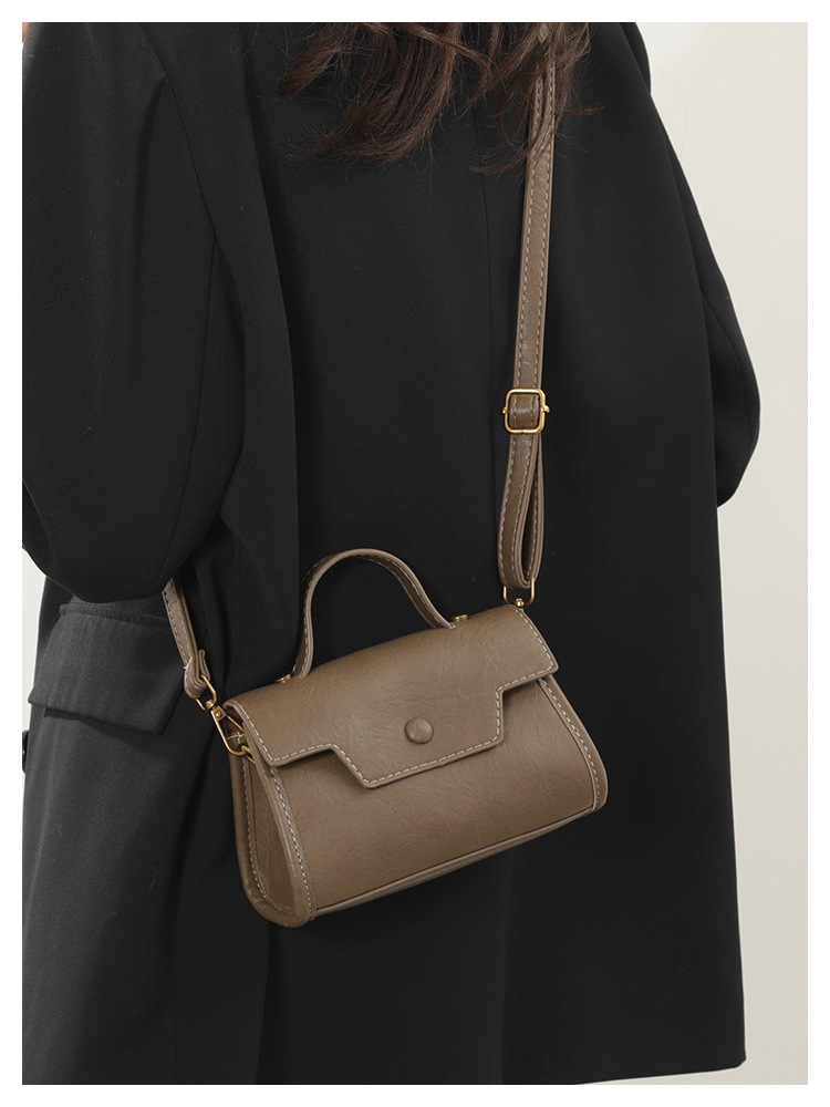 Women's Bag 2023 New Women's Bag Crossbody Bag Small Bag Genuine Leather Special-Interest Design High-Grade Handbag Kelly Bag