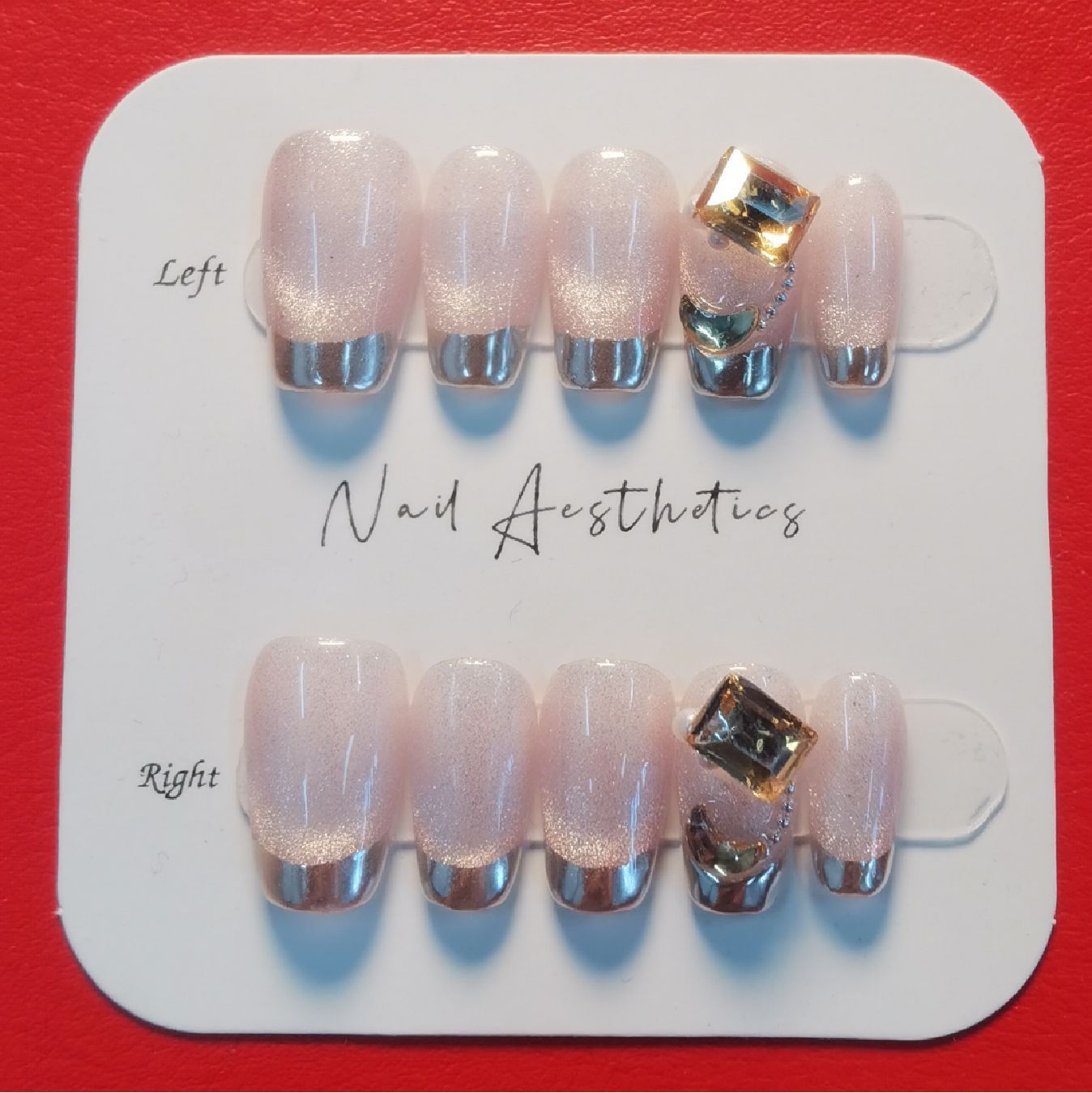 Handmade Wear Armor Dreaming Paris Fake Nails Nail Stickers Cat Eye Nude Magic Mirror French Best-Seller on Douyin Wholesale