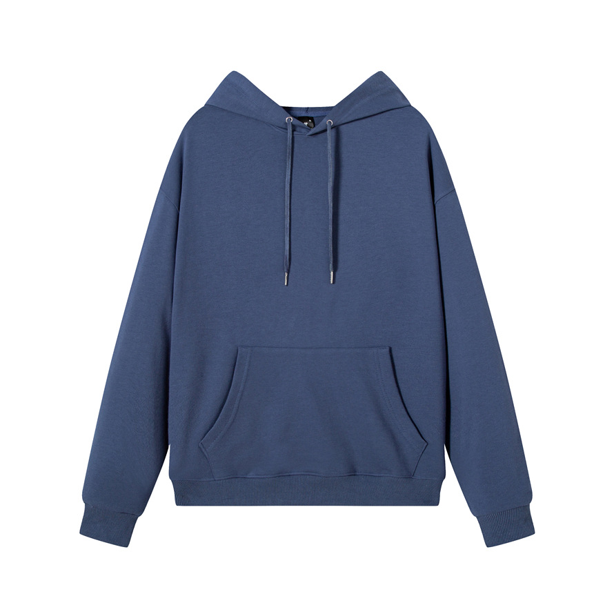 300克大毛圈宽松落肩连帽卫衣 时尚潮流长袖班服卫衣套头印图logo